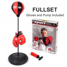 Outdoor Children Boxing Set , Punching Ball Bag with Gloves and Adjustable Stand 